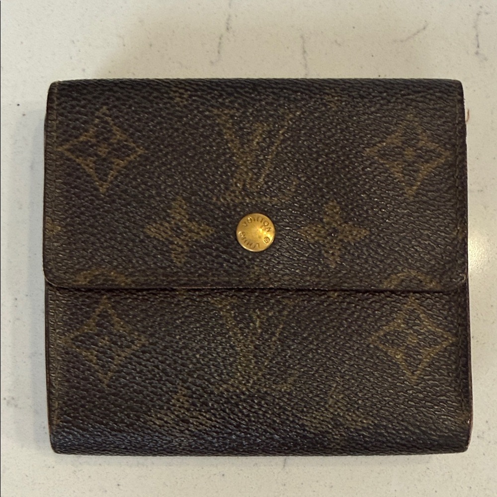 1993 Vintage Louis Vuitton Brown Monogram compact trifold Wallet